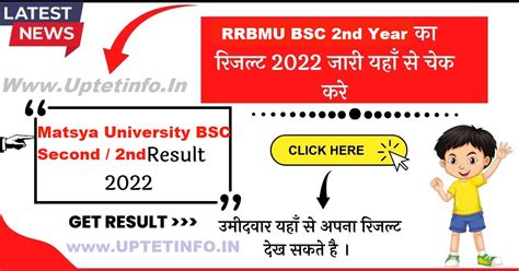RRBMU BA 2nd Year Result 2022 (घोषित), Matsya University Result.